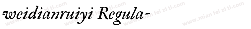 weidianruiyi Regula字体转换